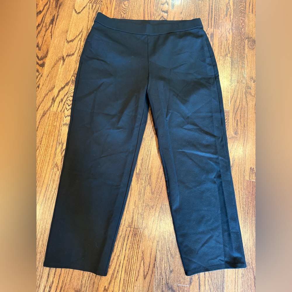 Women’s Black Straight-Leg Ponte Pants